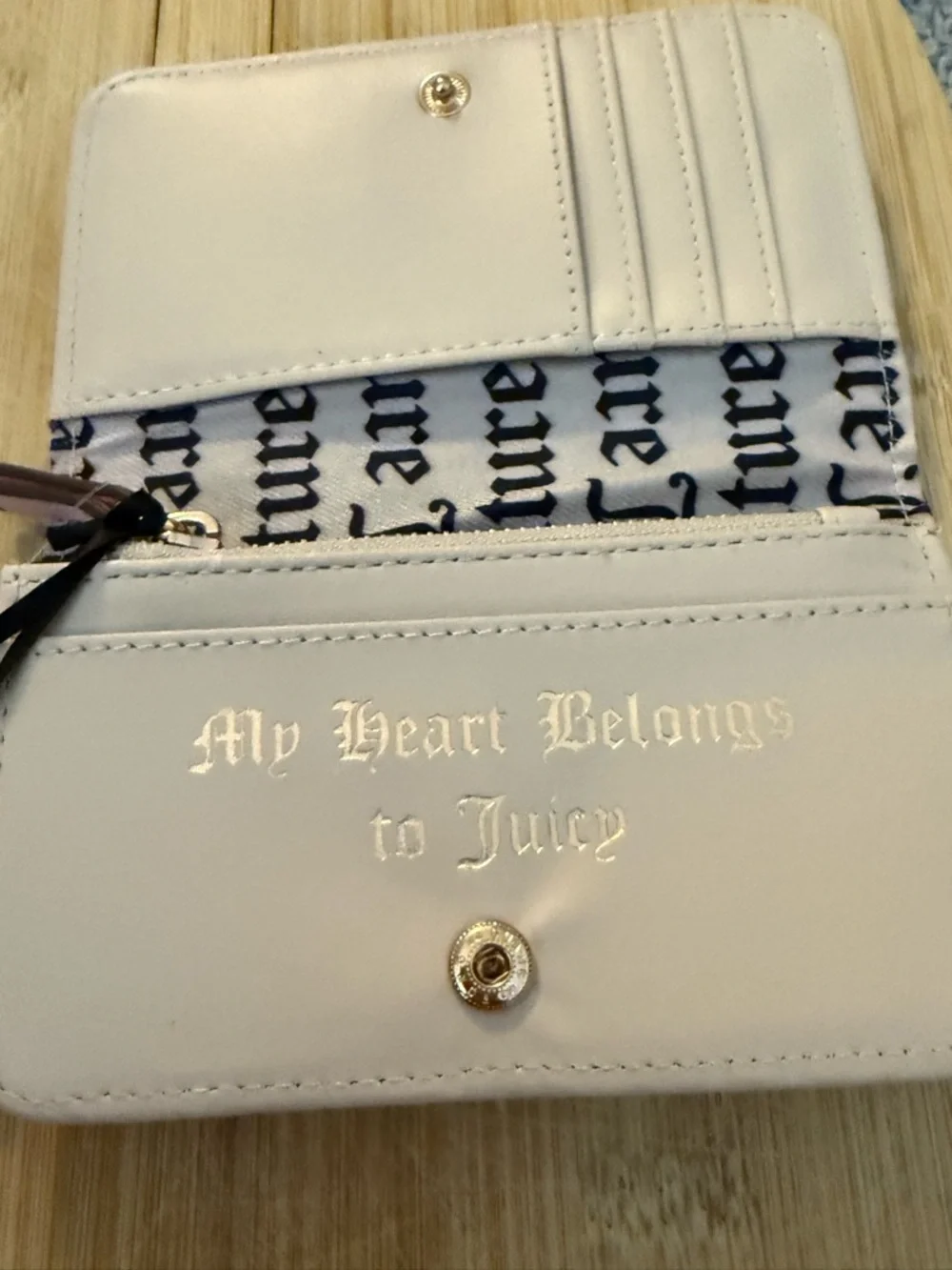 Juicy Couture Light Pink Crystal-Embellished Wallet - Picture 7 of 9